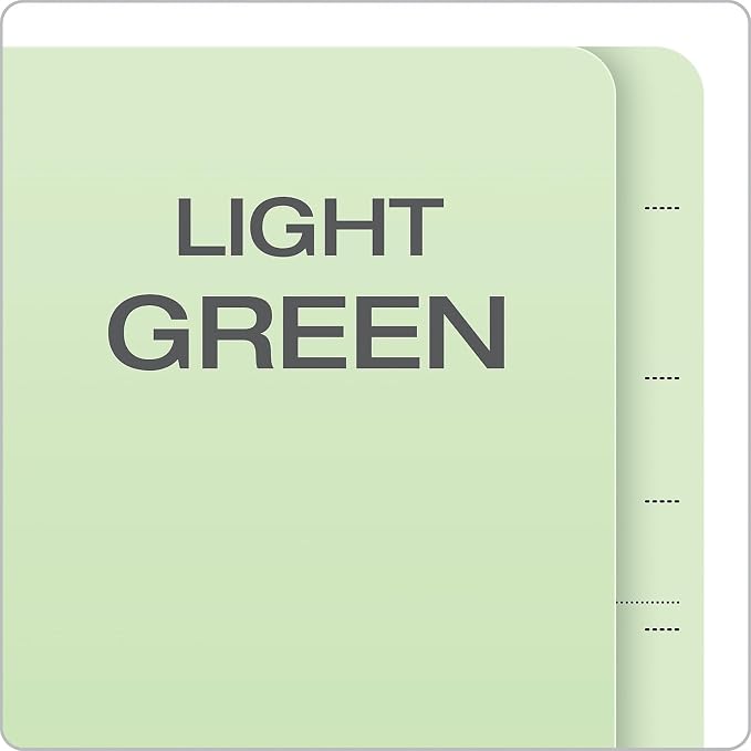 Pendaflex Pressboard End-Tab Classification Folders, Legal Size, 4 Section, 2.5" Expansion, Light Green, Straight Cut, 10/BX (23314) - Image 6