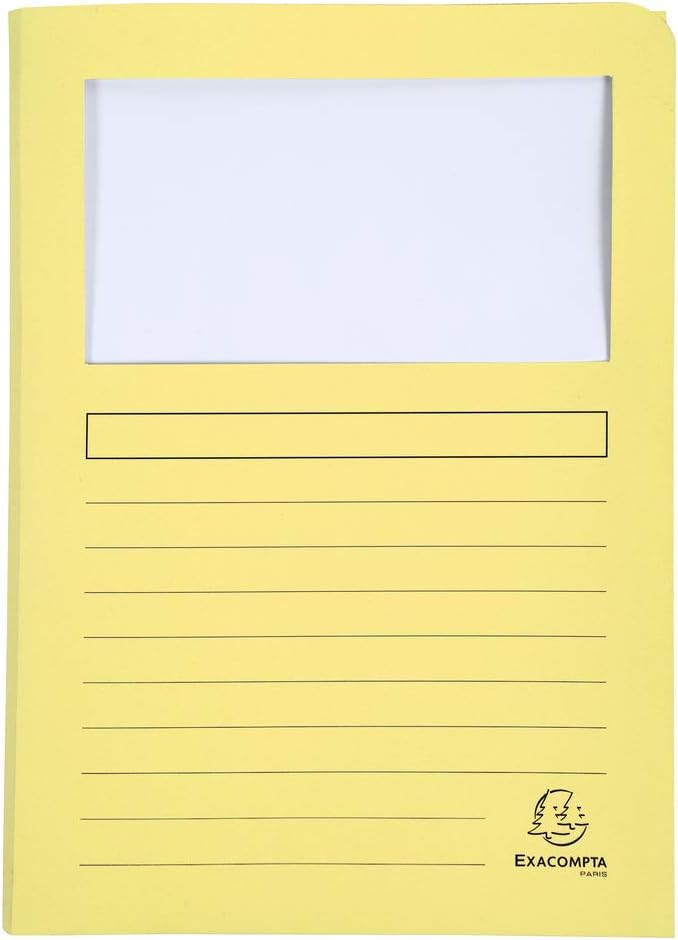 Exacompta Super Window Folders, A4, 160 g - Assorted Colours, Pack of 50 - Image 3