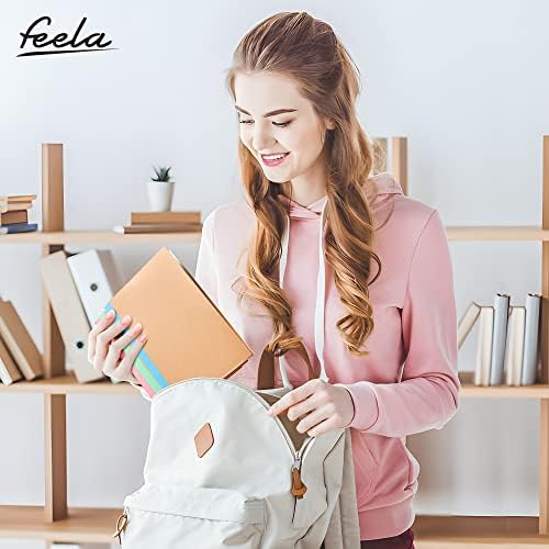 feela 56 Pack Composition Notebooks Bulk, Kraft Cover Lined Blank College Ruled Composition Travel Journals with Rainbow Spines For Women Students Business, 60 Pages, 8.3”x 5.5”, A5, 8 Pastel Colors - Image 7