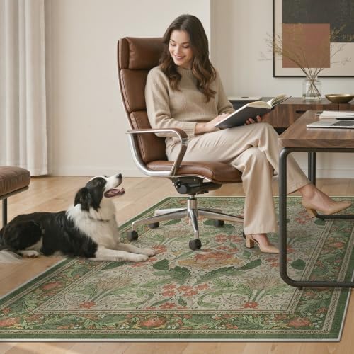 48"x60" Office Chair Mat for Hardwood Floor, Non-Slip Washable Sage Green - Image 7