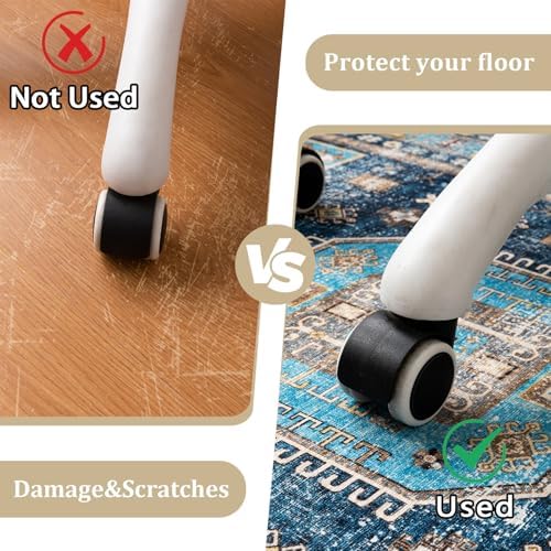 Office Chair Mat for Hardwood Floor, 72"x48" Easy Glide Computer Desk Mat Protector for Rolling Chair Under Desk Rug Nonslip Backing, Machine Wash, (Modern) - Image 4