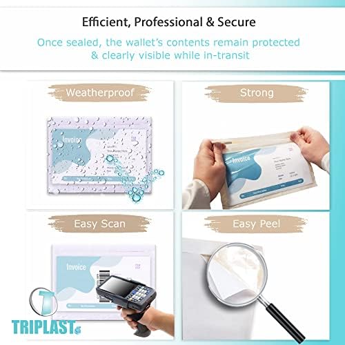 Triplast 5000 x A6 Plain Document Enclosed Wallet (158 x 110 mm) | Peel & Seal Clear Plastic Envelopes/Sleeves/Pockets/Wallets | Attach Invoices, Packing Lists & Delivery Notes to Parcels - Image 3