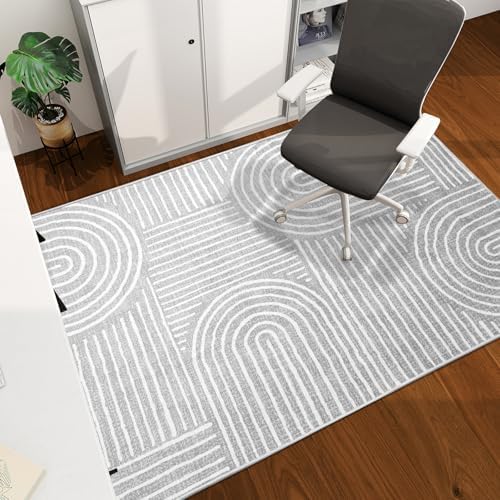 Office Chair Mat for Hardwood Floor, 60"x45" Easy Glide Computer Desk Mat Protector for Rolling Chair Under Desk Rug Nonslip Backing, Machine Wash, (Modern) by CHAKME