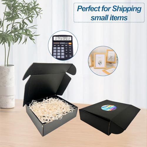 ROTCH 200 Pack 7x6x2'' Small Shipping Boxes Black, Cardboard Corrugated Mailers for Small Business (M762-200-B) - Image 5