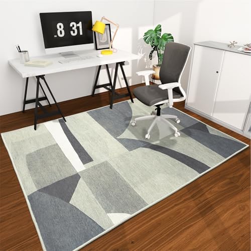 Office Chair Mat for Hardwood Floor, 72"x48" Easy Glide Computer Desk Mat Protector for Rolling Chair Under Desk Rug Nonslip Backing, Machine Wash, (Modern) by CHAKME