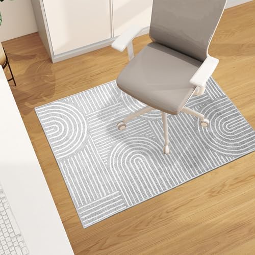 Office Chair Mat for Hardwood Floor, 48"x36" Easy Glide Computer Desk Mat Protector for Rolling Chair Under Desk Rug Nonslip Backing, Machine Wash (Modern) by CHAKME
