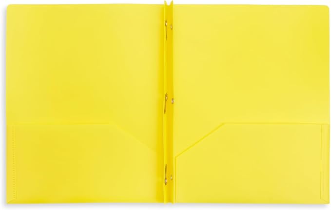 Blue Summit Supplies 30 Plastic 2 Pocket Folders with Prongs, Assorted | Durable 0.35mm poly, 2 pockets, for school, office, and report organization - Image 7