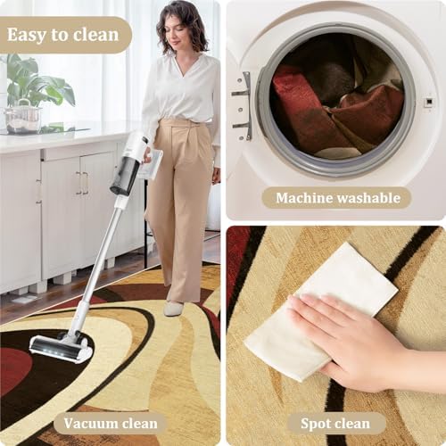 Office Chair Mat for Hardwood Floor, 48"x36" Easy Glide Computer Desk Mat Protector for Rolling Chair Under Desk Rug Nonslip Backing, Machine Wash, (Modern) - Image 6