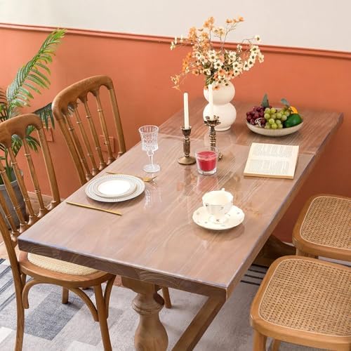 Clear Table Cover Protector, 36 x 96 Inch Table Protector for Dining Room Table, 1.5mm Thick Clear Plastic Table Cover, Table Pad Mat for Kitchen, Writing Desk Pad for Desktop - Image 3