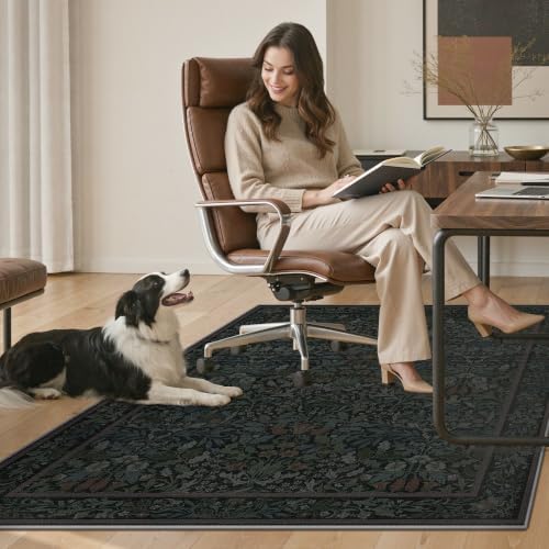48"x60" Office Chair Mat for Hardwood Floor, Non-Slip Washable Dark Green - Image 7