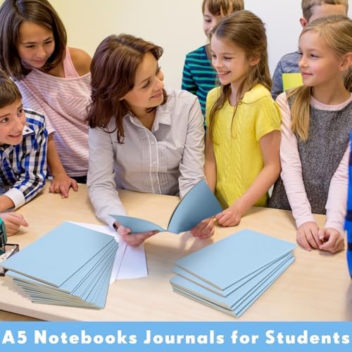 Mimorou 100 Pcs A5 Journals Notebooks Bulk,Light Blue,Lined - Image 4