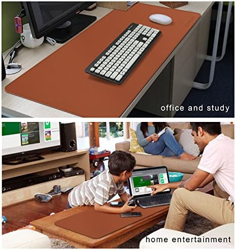 ZORESYN Large PU Leather Desk Pad, 35.4" x 15.8", Brown - Image 6