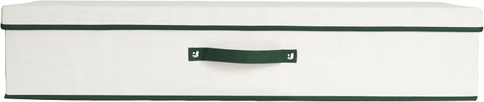 Household Essentials Holiday Gift Wrap Organizer with Lid, Natural and Green - Image 6