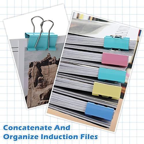 Yexiya 300 Pcs Medium Binder Clips, 1.25 Inch Paper Clamps,Assorted Colors - Image 5