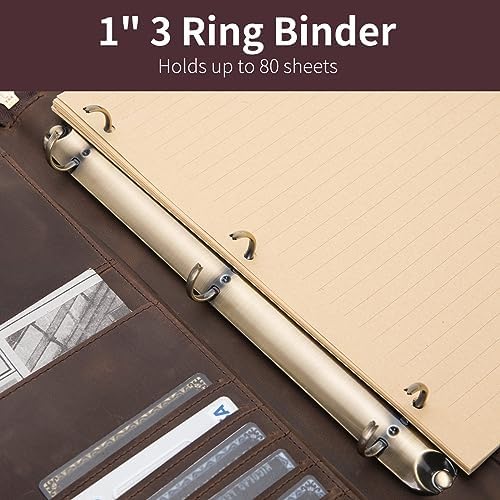 Personalized Leather 3 Ring Portfolio for 8.5 x 14" Pad & 15" Laptop - Image 7