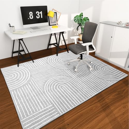 Office Chair Mat for Hardwood Floor, 72"x48" Easy Glide Computer Desk Mat Protector for Rolling Chair Under Desk Rug Nonslip Backing, Machine Wash, (Modern) by CHAKME