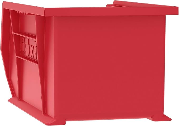 Akro-Mils 30240 AkroBins Plastic Storage Bins, 15"x8"x7", Red, 12-Pack - Image 9