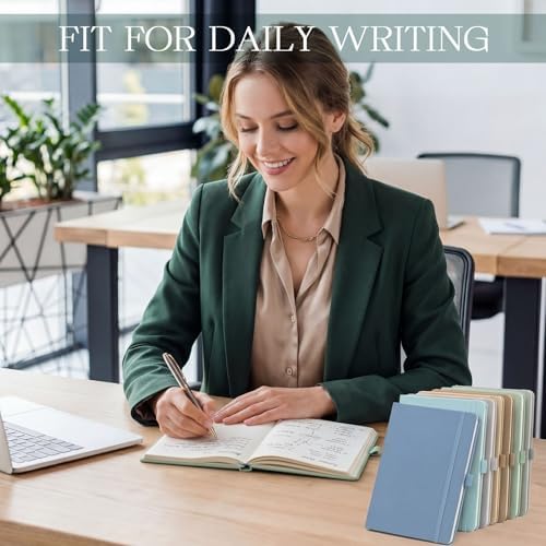 Laumoi 28 Pack A5 PU Leather Lined Notebook Journal, Classic Color,Simple - Image 3