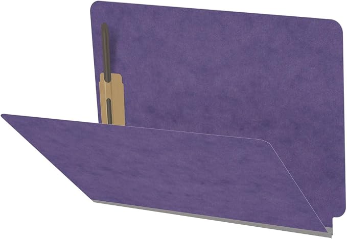 25 Pt. Pressboard Classification Folders, Full Cut End Tab, Letter Size, No Dividers, Purple (Box of 25) by Ecom+Folders