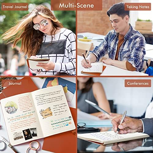 feela 36 Pack Soft Cover Journal Bulk, Lined Blank Travel Journal for Women Men Writing, Notebooks College Ruled for Work, Note Taking Notebook School Business Supplies, 8.2” x 5.5”, A5, Dark Orange - Image 6