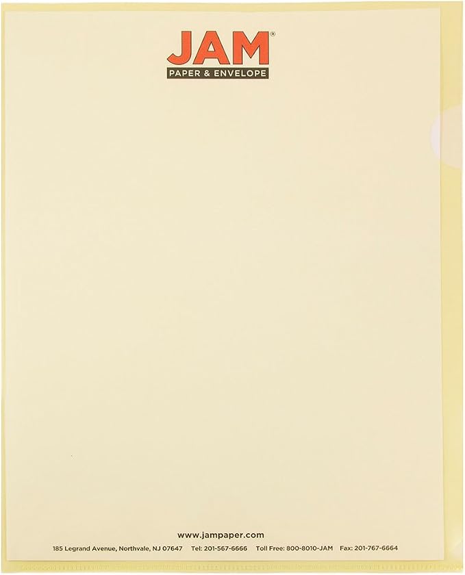 JAM PAPER Plastic Sleeves - Letter Size - 9 x 11 1/2 - Yellow Project Pockets - 600 Bulk Page Protectors/Pack - Image 2