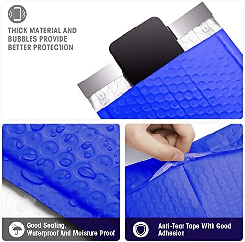 Metronic Bubble Mailers 6x10 25 Pack Royal Blue Waterproof Padded Envelopes - Image 3