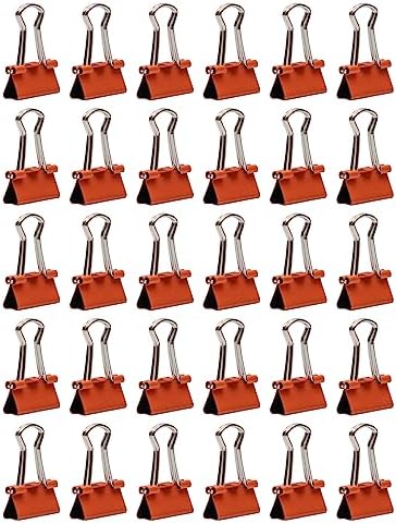 JAM PAPER Colorful Binder Clips - Extra Small - 3/5 Inch (15 mm) - Orange Binderclips - 30/Pack - Image 2
