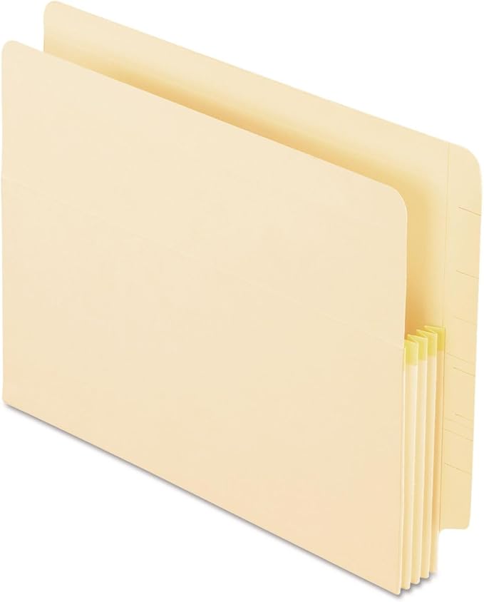 Pendaflex PFX12812 Manila Drop Front Shelf File Pockets, Straight Cut, Letter, Manila (Box of 25) by Pendaflex