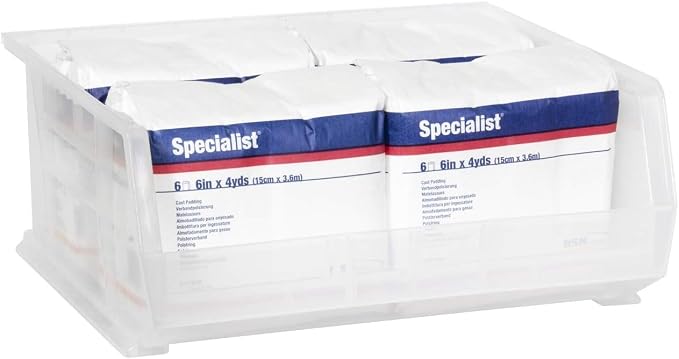 Akro-Mils 30250 AkroBins Plastic Storage Bins, 15"x16"x7", Clear, 6-Pack | Space-Saving Stackable Bins for Garage, Pantry, Craft Organization - Image 9