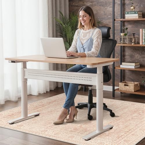36"x48" Office Chair Mat for Hardwood Floor, Non-Slip Washable Dusty Pink - Image 2