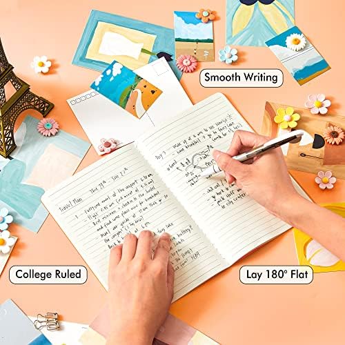 feela 36 Pack Soft Cover Journal Bulk, Lined Blank Travel Journal for Women Men Writing, Notebooks College Ruled for Work, Note Taking Notebook School Business Supplies, 8.2” x 5.5”, A5, Orange - Image 3