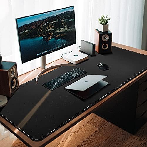 CENNBIE 59" x 27.5" Leather Desk Mat, Large Desk Pad XXL(Black) - Image 5