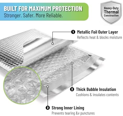 Thermal Insulated Mailers 8.5x11, Cold Shipping, 100 Pack - Image 5