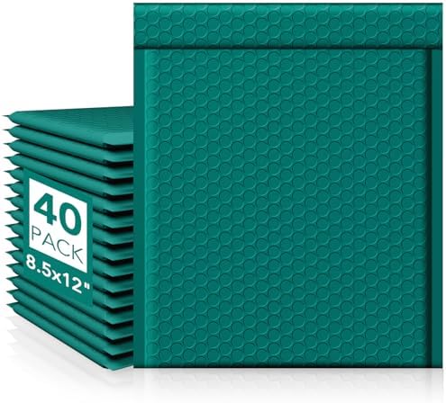 Fuxury Thick Bubble Mailers 8.5x12” 40 Pack Large Bubble Envelopes by Fuxury