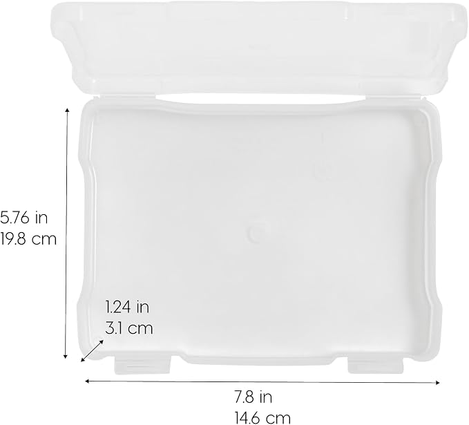IRIS USA Photo Storage Cases |Made in USA| Fits 5"x7", (10-Pack) - Clear | Picture Box Containers for Tasks, Stickers, Ephemera, & Flashcards Organization - Image 3