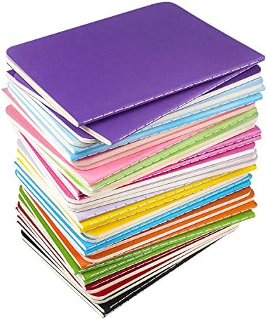 Gwybkq Small Blank Notepads Bulk 36 Pack Mini Pocket Notebooks Journal Set Colorful Cover Notebooks for Kids 3.5 x 5.5 Inches, 30 Sheets/60 Pages by Gwybkq