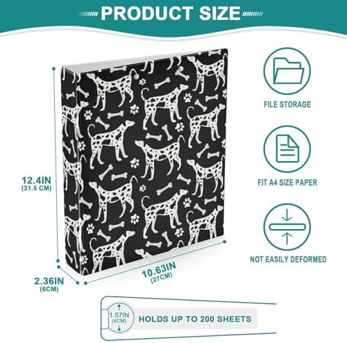 3 Ring Binder 1.5 Inch Clipboards Binders with Interior Pockets Round Ring Binder for Office Supplies and School - Image 5
