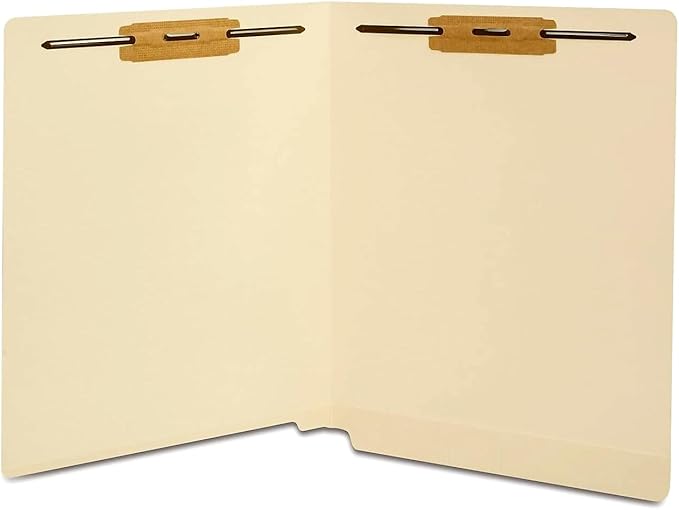 Staples File Folders, Reinforced End-Tab with Fasteners, Letter Size, Perfect for Home, Office or Classroom, 50-Pack, Manila by Staples