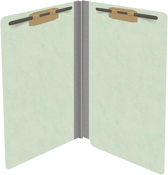Ecom Folders End Tab Pressboard File Folders | Legal Size 25 Pt Stock with 2" Tyvek Expansion | Full Cut Tabs for Medical Charts, Legal Documents & Office Records | Pale Green, Box of 25 - Image 4