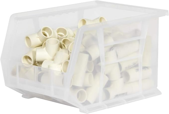 Akro-Mils 30239 AkroBins Plastic Storage Bins, 11"x8"x7", Clear, 6-Pack | Space-Saving Stackable Bins for Garage, Pantry, Craft Organization - Image 9