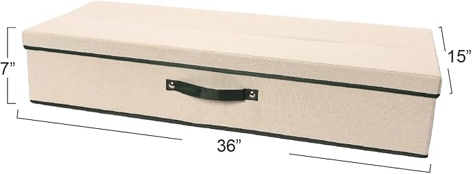 Household Essentials Holiday Gift Wrap Organizer with Lid, Natural and Green - Image 2