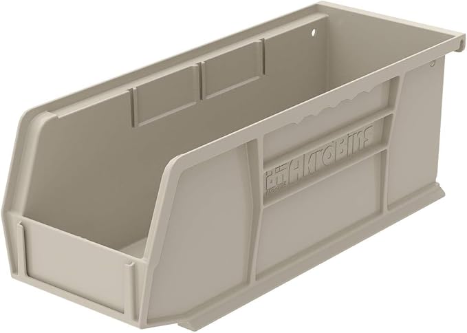 Akro-Mils 30224 AkroBins Plastic Storage Bins, 11"x 4"x 4", Stone, 12-Pack | Space-Saving Stackable Bins for Garage, Pantry, Craft Organization - Image 10