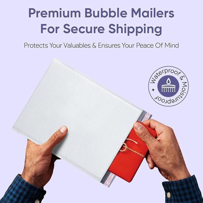Bubble Mailers 12x15, Self Seal Poly Padded Envelopes, 50 Pack - Image 3