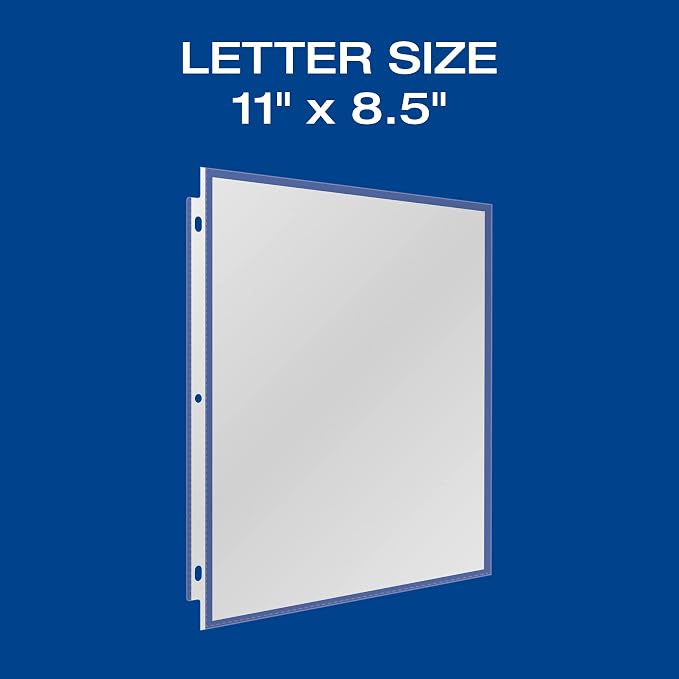 Oxford Sheet Protectors, Clear Finish, Page Protectors for 3 Ring Binder,Top Load, Letter Size Plastic Sleeves, Reinforced 3 Hole Punch for Binders, 200 per Box (33268) - Image 5