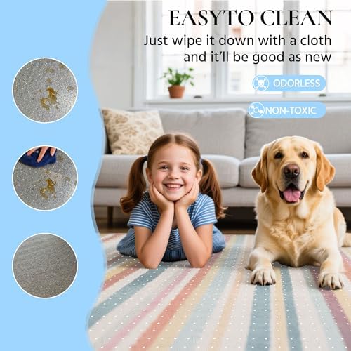 Office Chair Mat, 30" x 48" Transparent Office Desk Chair Mat for Carpeted Floors, Studded Carpet Floors Protector Mat for Home & Offices - Image 6