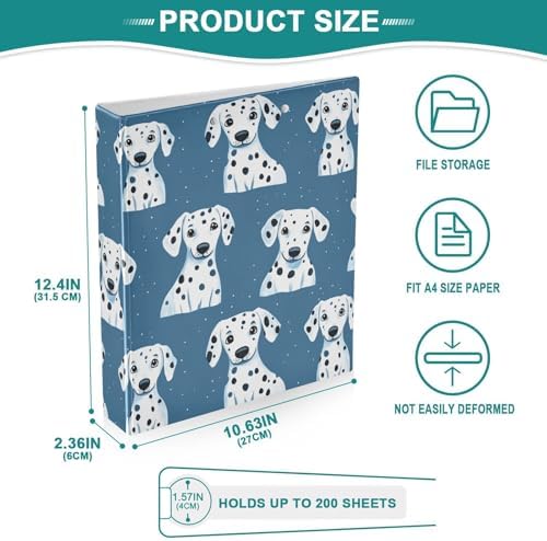 3 Ring Binder 1.5 Inch Clipboards Binders with Interior Pockets Round Ring Binder for Office Supplies and School - Image 4