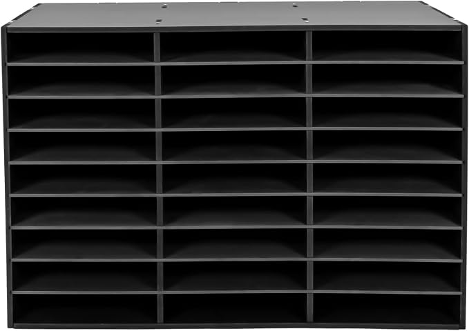 Desktop Literature Organizer, Vertical Desktop Sorter Paper Organizer Storage, Adjustable File Sorter Mail Center Magazine Holder, Paper Storage Cabinet Classroom Mailbox - Image 8