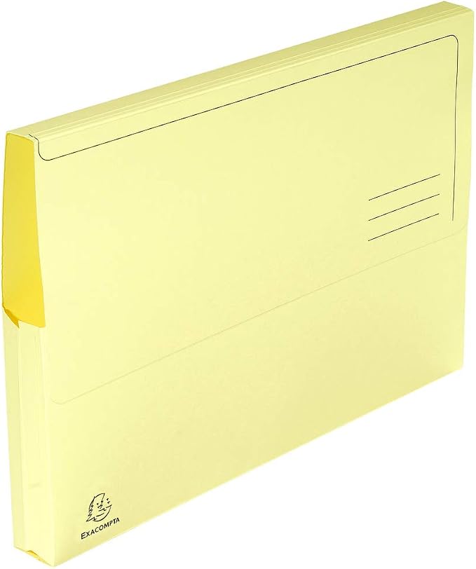 Exacompta - Ref 47970E - Super Pocket Wallets - 245 x 325mm in Size, Suitable for A4 Documents, 30mm Expanding Gusset, 210gsm Midweight Manilla - Assorted Colours (Pack of 10) - Image 8