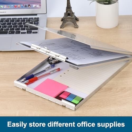 ZCZN Recycled Aluminum Storage Clipboard, Clipboard Box Set of 2, Form Holder, Suitable for School, Office, Jobsite or Medical Staff, Silver - Image 5
