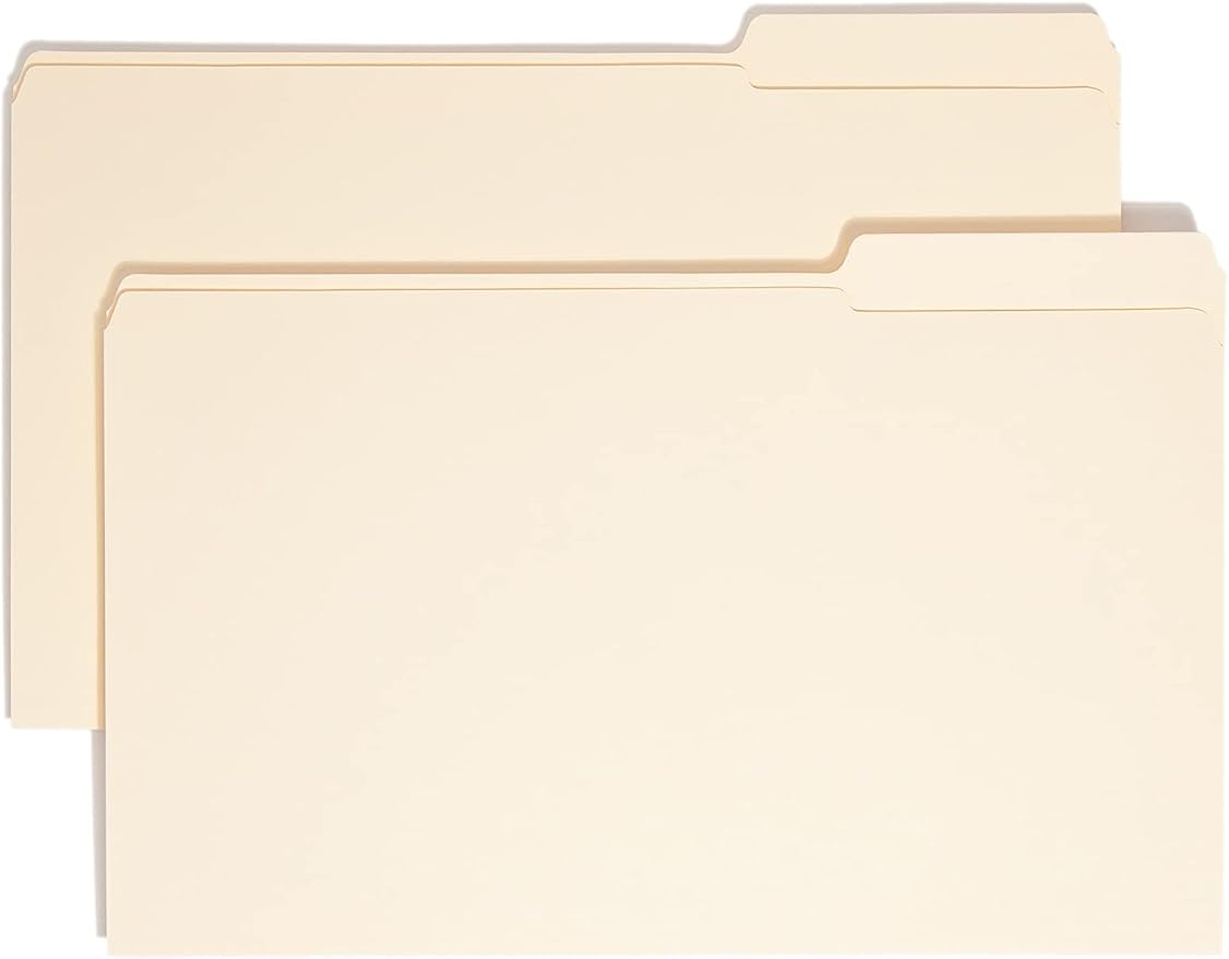 Smead File Folder, Reinforced 1/3-Cut Tab, Right Position, Legal Size, Manila, 100 per Box (15337) by SMEAD